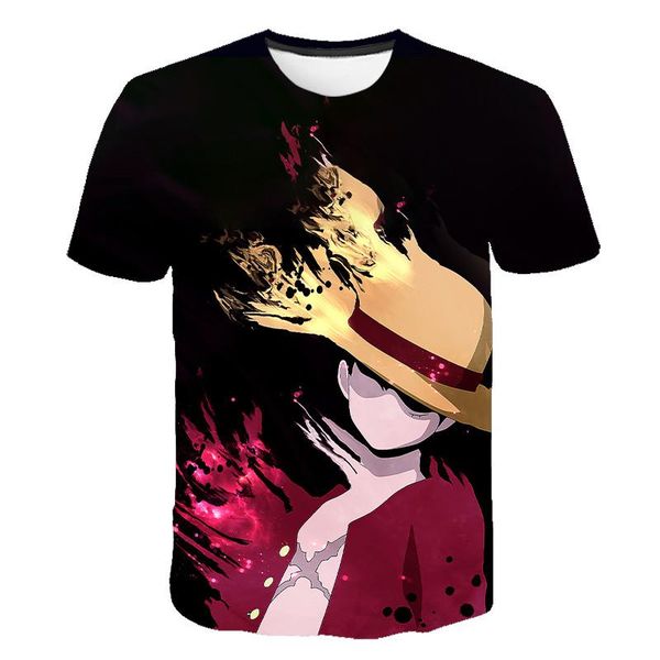 

luffy one piece 3d print shirts harajuku aesthetic kawaii men clothing