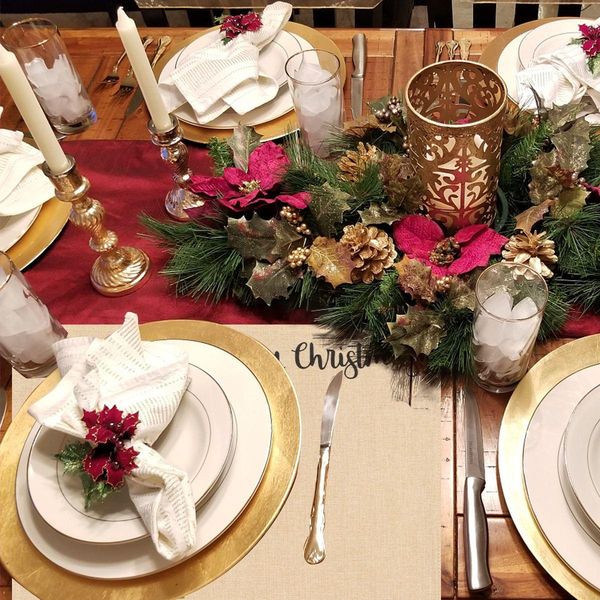 

1шт рождество тематические pattern placemat таблица бытовой mat таблица декор рождество таблица мат мат украшение блюдо bbycpq bwkf