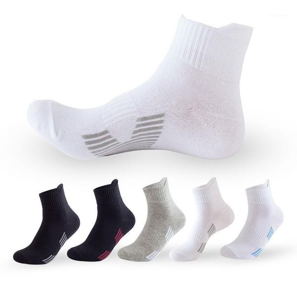 

fashion autumn winter outdoor sport cotton men's middle stockings leisure pure color breathable absorb sweat socks 2020, Black