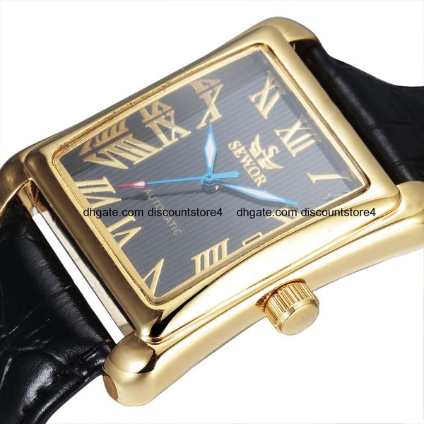 

sewor automatic hollow out business men's printing mechanical watch, Slivery;brown