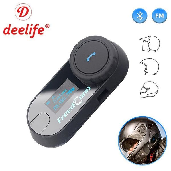 

deelife intercom motorcycle helmet bluetooth headset wireless communication music speaker for moto motorbike scooter motor bike1