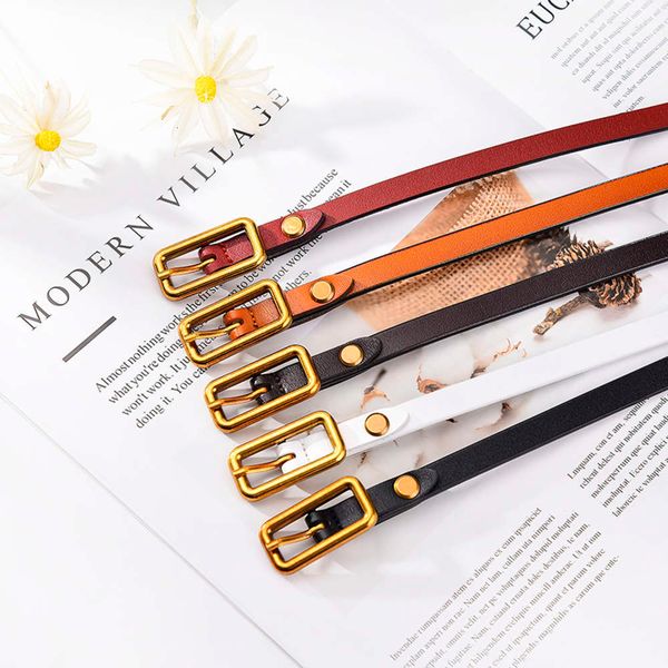 

simple thin versatile leather fashion decorative pin buckle belt women's korea dress shirt, Black;brown