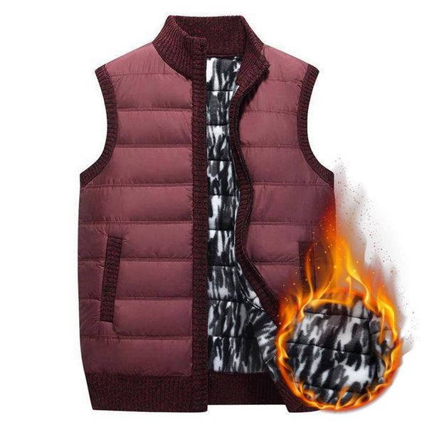 

men's vests nice autumn winter vest men casual sleeveless knitted sweatercoat plus size zipper pockets knitwear chalecos para hombre, Black;white
