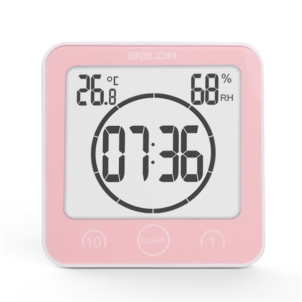 

a-new digital waterproof shower wall stand clock humidity temperature timer