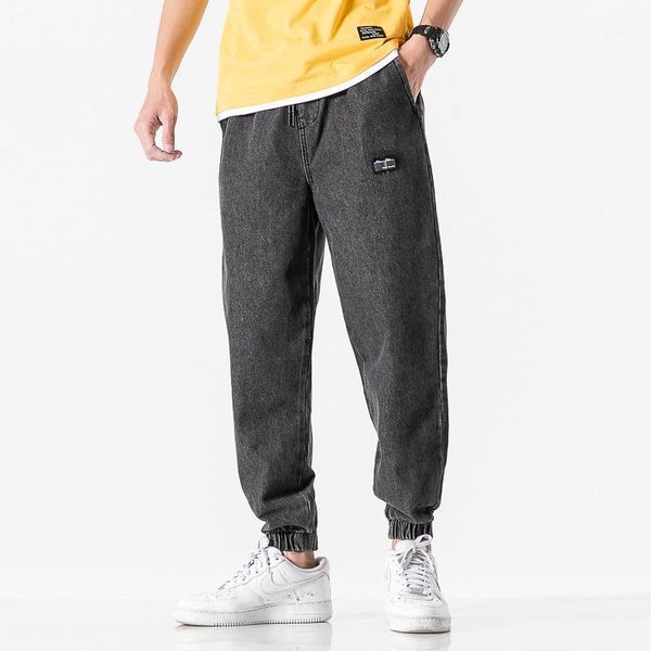 

streetwear men jeans pants loose jogger mens sweatpants 2020 fashion harem pants casual big size denim trousers male -5xl1, Blue