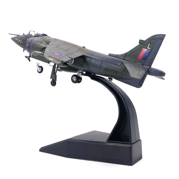 British Marines Slalom Harrier Jet da combattimento Aereo Aereo modello di aeroplano Modello in lega diecast 1:72 Aerei in metallo LJ200930