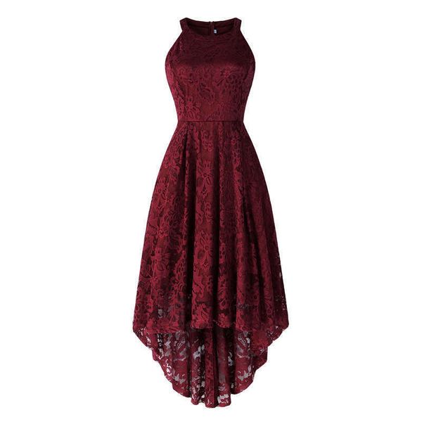 

new women's summer neck hanging sleeveless cocktail swing lace dress, Black;gray