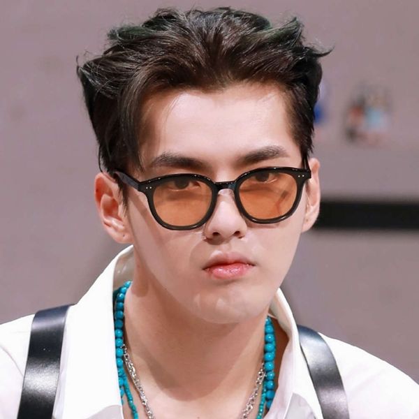 

yifan same tan sunglasses for wu women and men, White;black