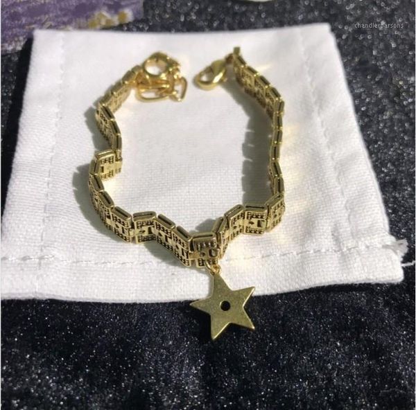 

link, chain designer bracelet pentagonal star link classic style evening party fine jewelry lady gifts1, Black