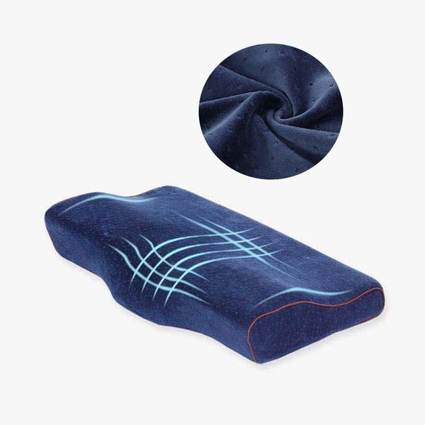 

memory foam sleeping pillow cervical pillow butterfly shaped relax slow rebound soft memory neck pain sleeping 63*34cm