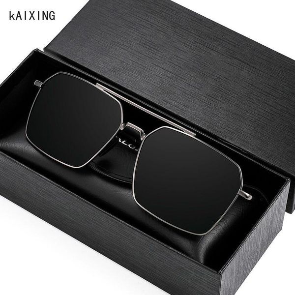 

sunglasses kaixing men pochromic polarized yellow lenses day & night vision glasses pilot for male driving, White;black
