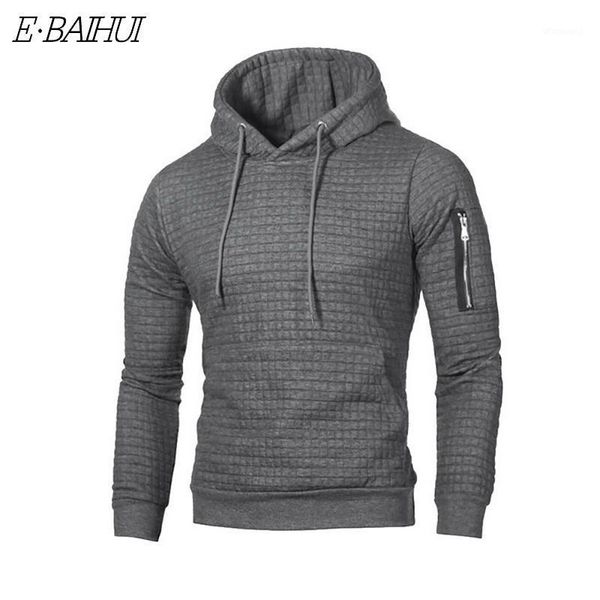 

e-baihui sweater men solid pullovers new fashion men casual hooded sweater autumn winter warm femme clothes slim fit jumpers1, White;black