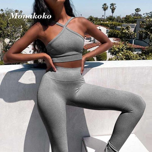 

sport set women two 2 piece gray crop bra vest leggings yoga sportsuit workout outfit polyester gym sets kg-707, White;red