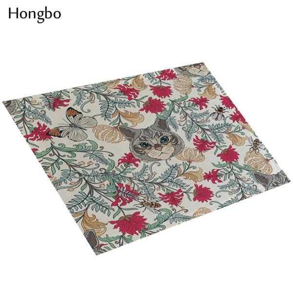 

non slip floral plants tableware pad dining table mat heat insulation placemats green leaf cactus bowl coaster h wmtlvs