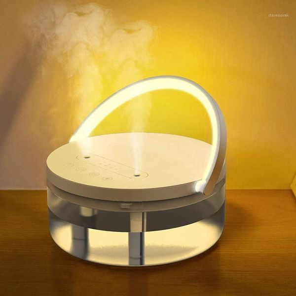 

portable mini humidifier with night light & dual nozzle usb personal deskdiffuser for baby bedroom office home,white1