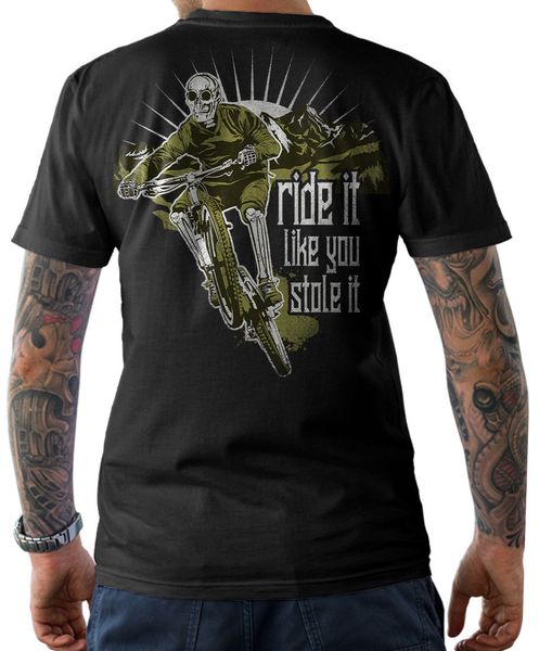 

summer ride it like you stole it mountain bikes downhill skull cyclist s 3xl custom sport hooded sweatshirt hoodie men t shirt
