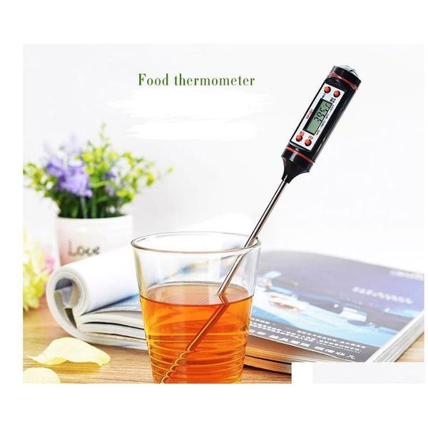 

digital bbq thermometer cooking food probe meat thermometer kitchen instant digital temperature read food probe fast shipment qoag2