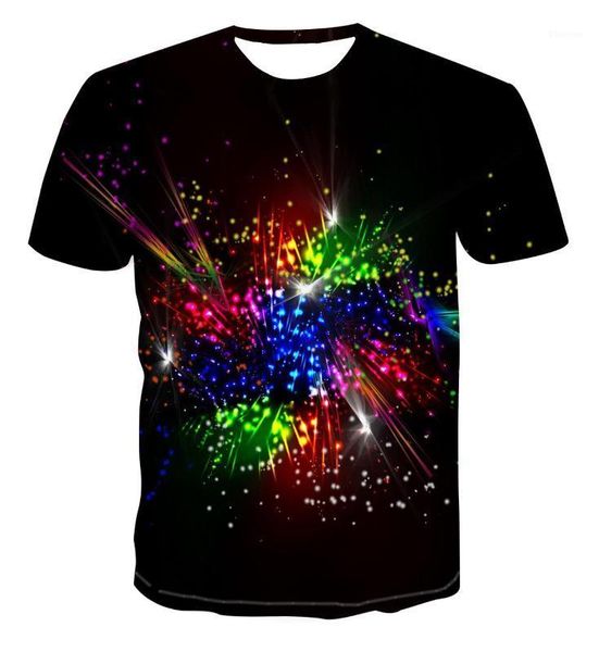 

simple and fun art t-shirt men's graffiti t-shirt printing color 3d abstract s-6xl1, White;black