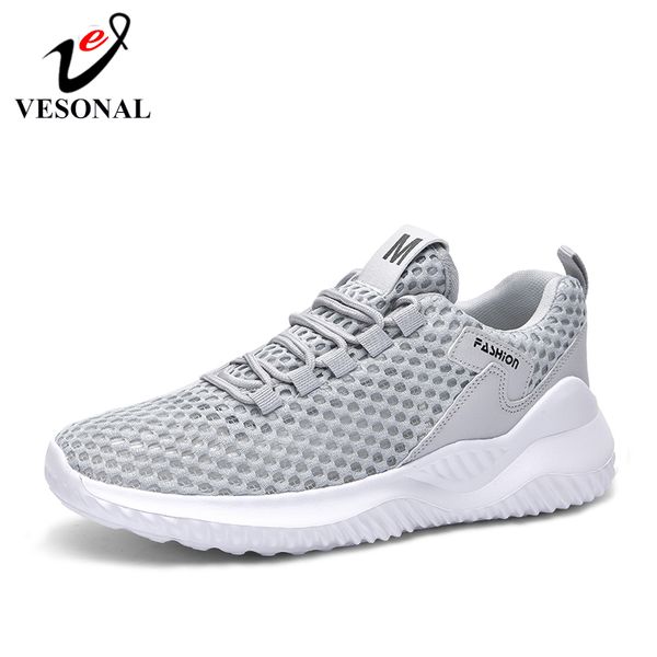 

vesonal summer mesh man sneakers men's shoes for men shoe male casual comfort breathable lightweight walking sneaker big size 46 c1023, Black