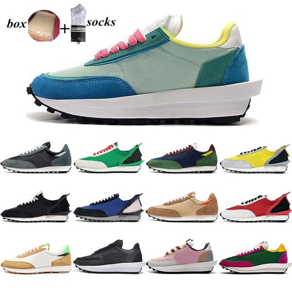 

with box women men running shoes ldv waffle black white grey varsity blue jay pine green outdoor mens trainers sports sneakers 36-45