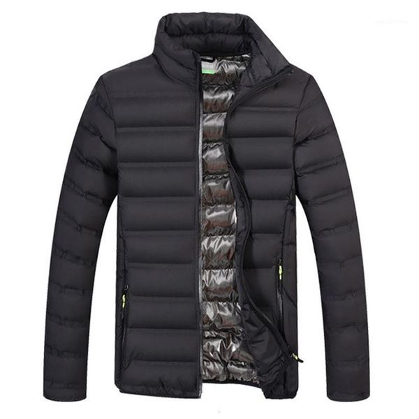 

men's jackets 2021 arrival winter jacket men thicken warm jaqueta masculina stand collar solid coat casual man parkas drop1, Black;brown