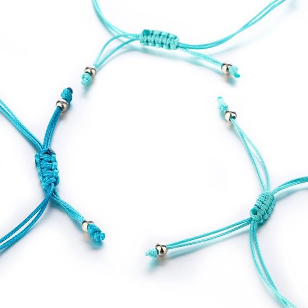 

bohemian crystal beads friendship braided rope bracelets for women charms cotton weave rope chain bracelet men jew wmtpcb, Golden;silver