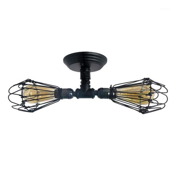

wall lamp creative knob switch single/double heads retro iron industrial wind e27 light bedside aisle el home decor lamp1