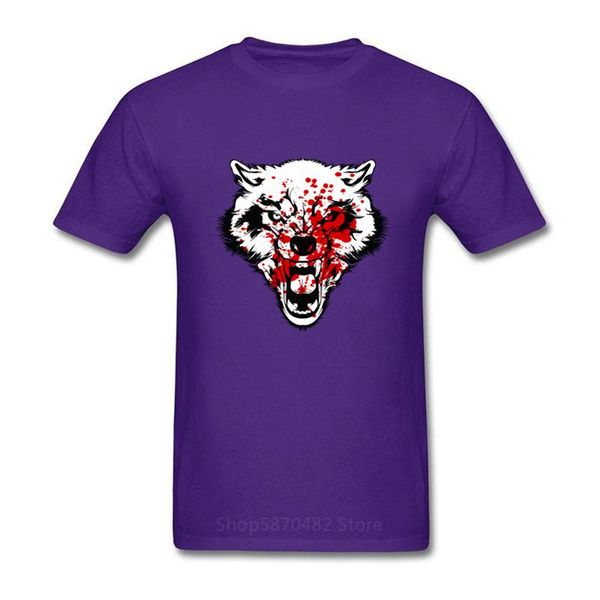 

summer man short sleeve bloody wolf floral print fashion hombre graphic male men clothing sport hooded sweatshirt hoodie t shirt