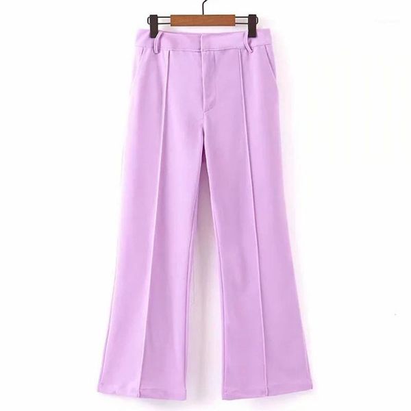 

autumn women's suit pants straight slim long polyester fabric solid color flared pants fashion casual style ladies office wear1, Black;white