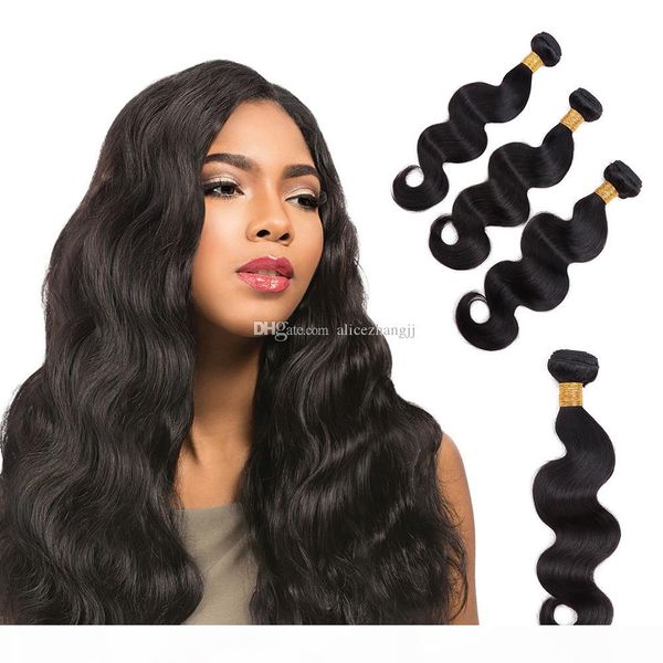 

brazilian straight hair bundles natural color 100% human hair weave bundles 8-30inch remy hair extension 1 piece, Black