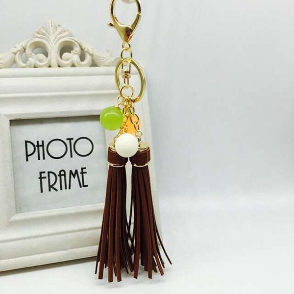 

new leather tassel keychain for women car charm womens keyring llaveros mujer chaveiro porte cle chaveiros sleutelhanger eh644 h qylpsw