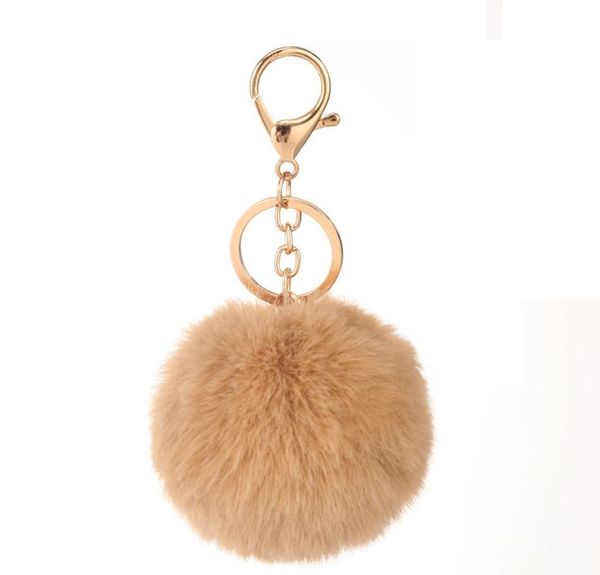

rabbit pom car imitate rabbit ljjp495 ball pom keychains key faux 8cm keychain accessories fluffy decoration fur fur handbag ring bag bbybi, Silver