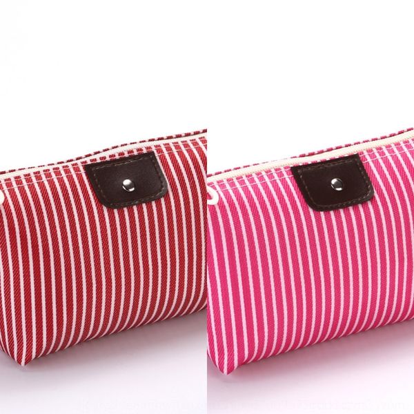 

x64va korean style striped cosmetic makeup travel dumpling dumpling folding makeup waterproof wash women's travel bag bath bag 52 5pwaz