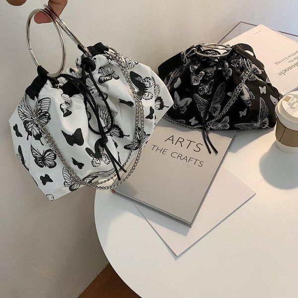 

марка оригинальный дизайн бабочка печать цепь сумка versatile одно плечо сумка пара студентов