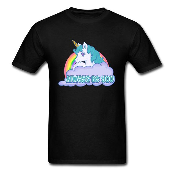 

latest black rainbow unicorn graphic tees for birthday gift pure tees streetwear lovely hooded sweatshirt hoodie men t shirt