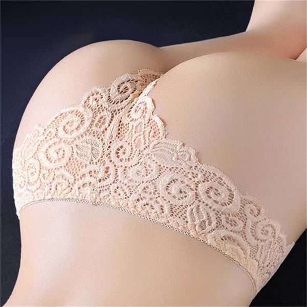 

underwear female low waist ultra thin transparent lace traceless thong, Black;pink