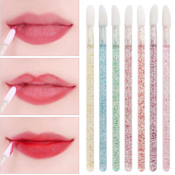 

50pcs/set crystal mascara wands applicator disposable lip brushes cosmetic eyelash brush portable makeup brushes tools set