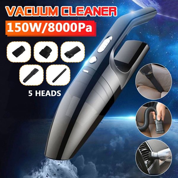 

car vacuum wireless cleaner portable handheld 150w 8000kpa powerful cordless wet&dry usb charge home mini vacuum cleaner