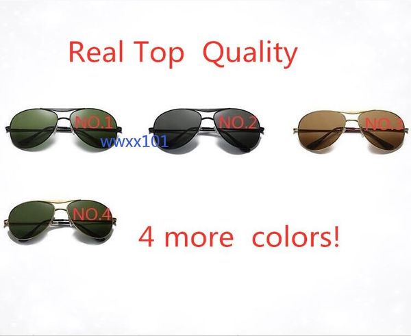 

designer sunglasses women sunglasses mens sunglsses round metal real uv protect glass lenses with brown8015 black leather case, accessories, White;black