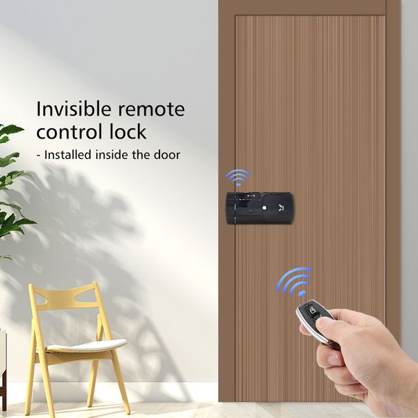 

WAFU Smart Invisible Lock 011A Electric Door Lock Wireless Remote Control Anti-thief Keyless Electronic Smart Door Lock