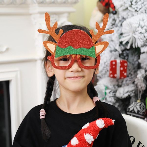 

cute christmas elk антлерс ткань очки для ребенка дети, рождество партии cosplay glasses украшение детский рождественский подарок wmtwfp