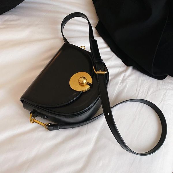 

casual saddle bag women ins solid color messenger bags lady simple half-moon shoulder crossbody bags semicircle female brands