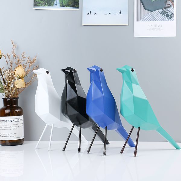 

statue peace dove cute geometrical eames bird figurines resin crafts office decoration nordic ins home gifts newspaper