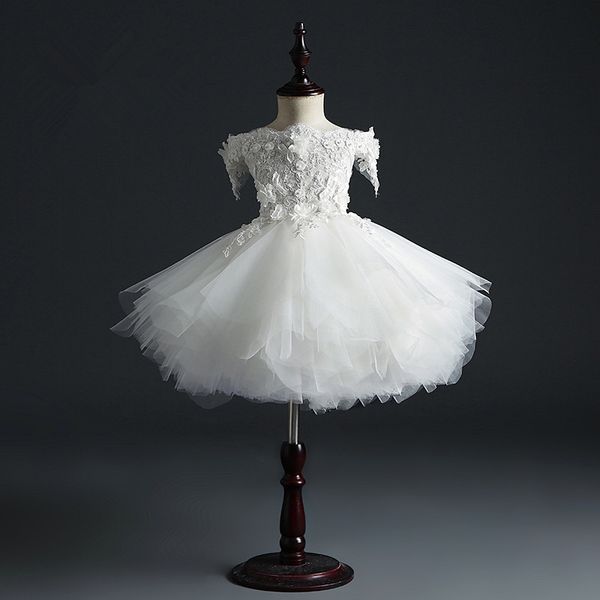 

newborn baby girl white dress white lace infant party dress baby baptism wedding gown newborn girl elegant birthday clothes 1026, Red;yellow