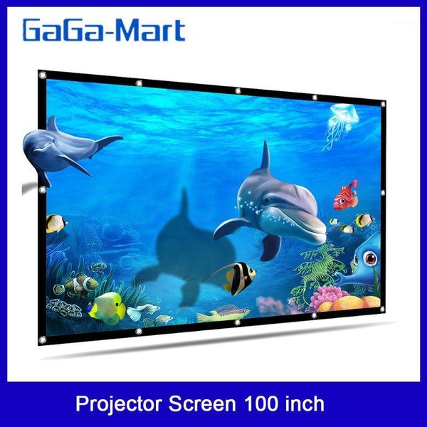 

projection screens portable hd projector screen 100 inch 16:9 folded thick durable for outdoor home theater1