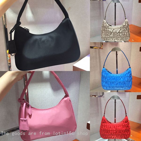 

re-edition luxury 2000 purses designer 2020 womens handbags mini-bag nylon ruched hobo bag designer shoulder bag fashion women mukk hbh6i