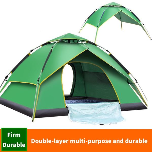 

tents and shelters double deck multi-purpose 3-4 persons outdoor automatic rainproof tent camping mountaineering