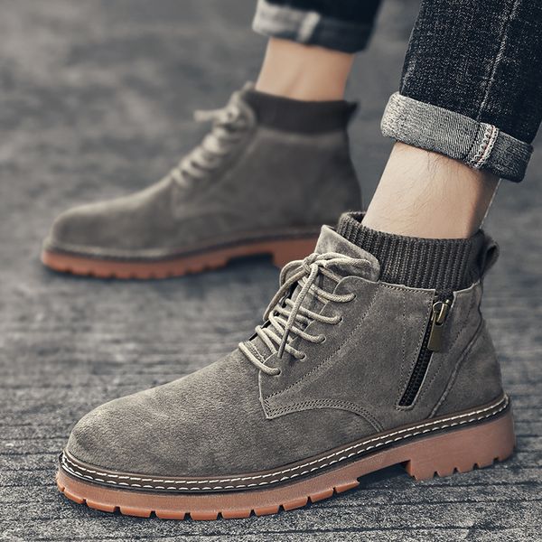 

martin bootswinter tide shoes plus velvet warm cotton padded boots british style high shoes snow boot lady -40, Black