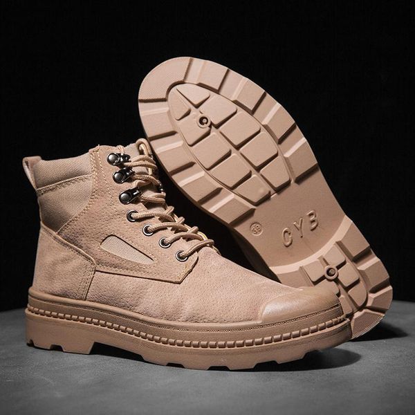 

fashion men's casual boots outdoor sneakers ankle zapatillas hombre leather men shoes chaussure homme, Black