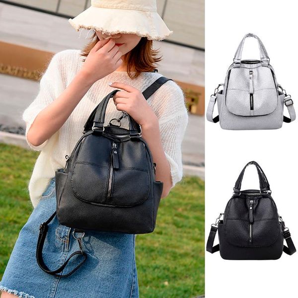 

new fashion women trend multi-function bag shoulder slung backpack school ladies female small multi-function kids